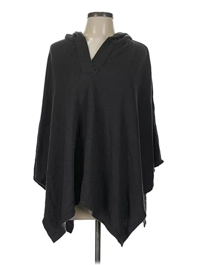 Pre-owned La Relaxed Poncho In Black