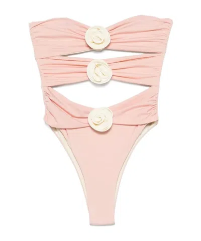 LA REVECHE 3D FLORAL ONE-PIECE SWIMSUIT