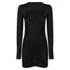 La Reveche Lillibet Draped Mini Dress In Black