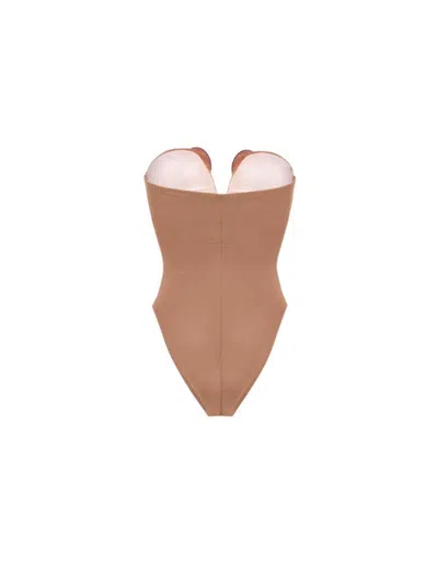 La Reveche Alaya One-piece Swimsuit In Brown