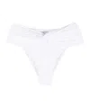 La Reveche Amelie Ruched Bikini Bottoms In White