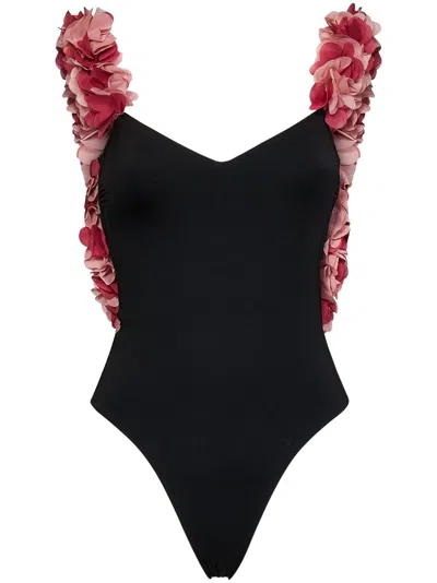 La Reveche Amira One-piece Swimwear In Black Pink