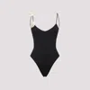 La Reveche Floral One-piece Swimsuit In Black
