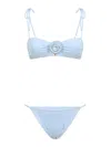 La Reveche Light Blue Bikini With Adjustable Straps In Blue
