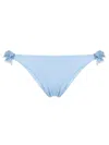 La Reveche Floral Detail Bikini Bottoms In Blue