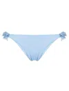 La Reveche Floral Detail Bikini Bottoms In Blue