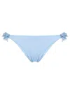 La Reveche Floral Detail Bikini Bottoms In Blue