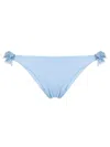 La Reveche Floral Detail Bikini Bottoms In Blue