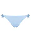 La Reveche Floral Detail Bikini Bottoms In Blue