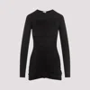 La Reveche Lillibet Draped Mini Dress In Black
