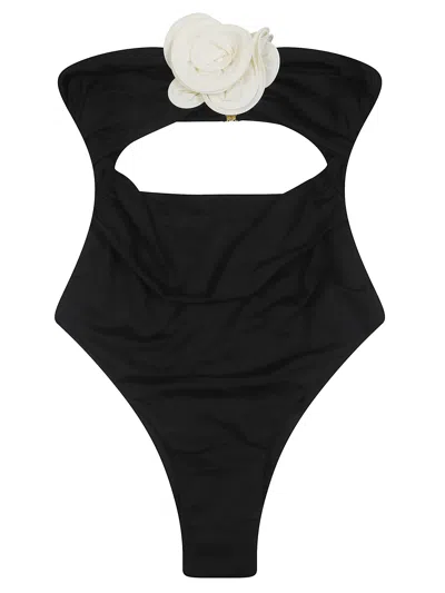 La Reveche Chic Minidrape Dress For Women In Black