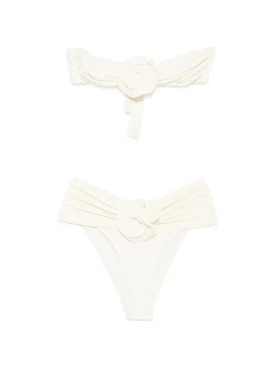 La Reveche Derya Ruched Bikini In Brown