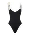 La Reveche Floral One-piece Swimsuit In Black