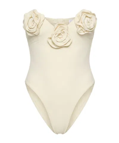 La Reveche Floral One-piece Swimsuit In Neutral