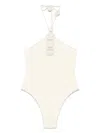 La Reveche White Flower-detailing Swimsuit In Pink