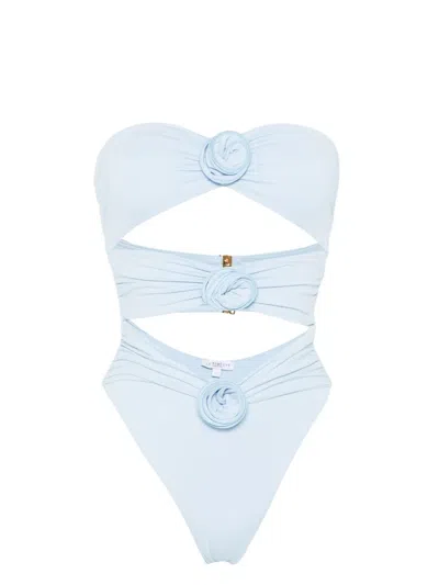 LA REVECHE FLOWER-DETAILING SWIMSUIT