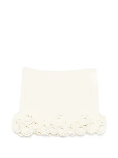 La Reveche Ivette Floral-appliqué Beach Cover-up In Metallic