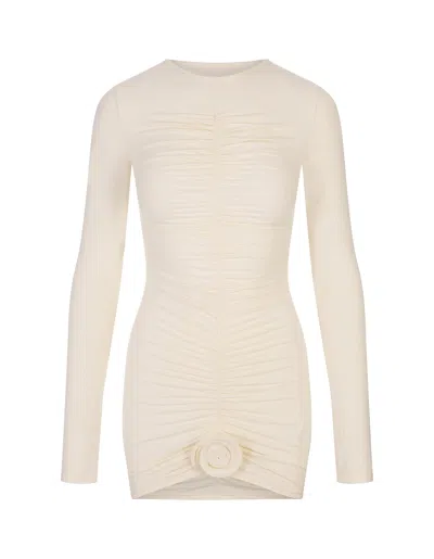 La Reveche Ivory Lillibet Mini Dress In White