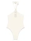 La Reveche White Flower-detailing Swimsuit In Pink