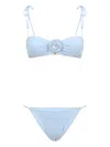 La Reveche Light Blue Bikini With Adjustable Straps