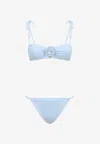 La Reveche Light Blue Bikini With Adjustable Straps In Light Blue