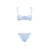 La Reveche Light Blue Bikini With Adjustable Straps In Blue