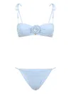 La Reveche Light Blue Bikini With Adjustable Straps