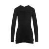 La Reveche Lillibet Draped Mini Dress In Black