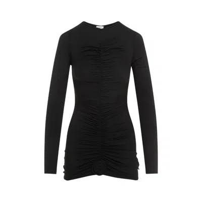 LA REVECHE LILLIBET BLACK POLYAMIDE MINI DRESS