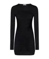La Reveche Lillibet Draped Mini Dress In Black