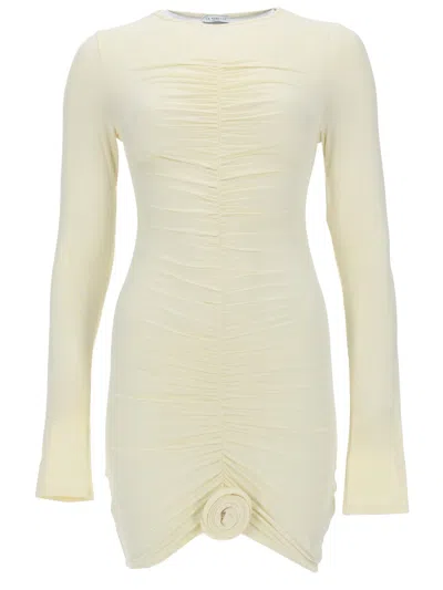 La Reveche Lillibet Long Sleeves Vertical Mini Dress In Gray