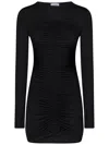 La Reveche Lillibet Draped Mini Dress In Black