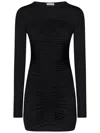La Reveche Lillibet Draped Mini Dress In Black