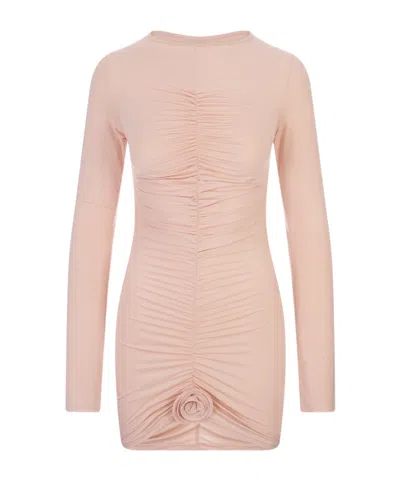 La Reveche Long Sleeve Dress In Pink