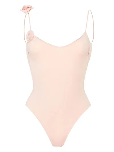 La Reveche Pink Solid Swimwear