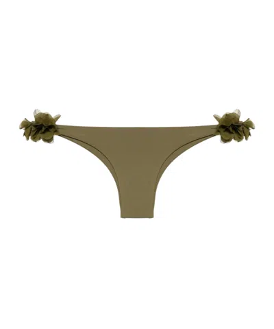 LA REVECHE RASHA FLORAL-APPLIQUÉ BIKINI BOTTOM