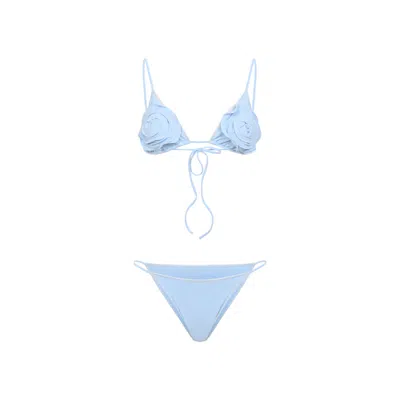 La Reveche Sky Blue Embellished Swimwear