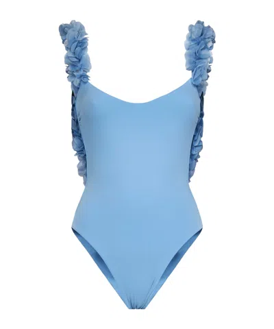 La Reveche Sleeveless One Piece Swimsuit In Sky