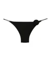 La Reveche Ashar Floral-appliqué Bikini Bottom In Black