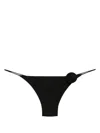 La Reveche Ashar Floral-appliqué Bikini Bottom In Black