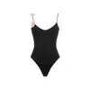 La Reveche Ashar Flower Applique One-piece Swimsuit In Black