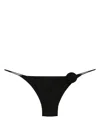 La Reveche Ashar Floral-appliqué Bikini Bottom In Black