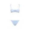 La Reveche Light Blue Bikini With Adjustable Straps In Blue