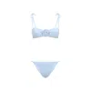 La Reveche Light Blue Bikini With Adjustable Straps In Blue