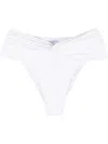 La Reveche Amelie Ruched Bikini Bottoms In White