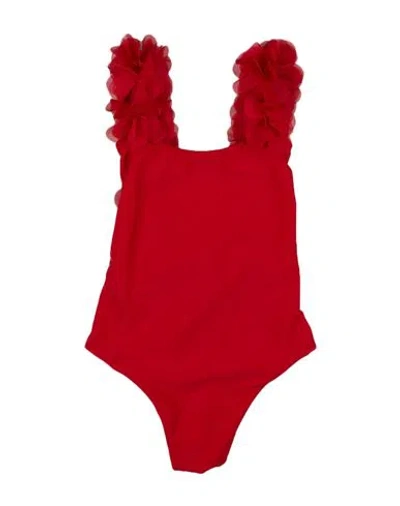 La Reveche Babies' La Revêche Toddler Girl One-piece Swimsuit Red Size 4 Polyamide, Elastane