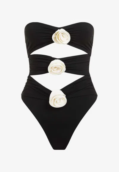 LA REVECHE VESNA ONE-PIECE FLORAL APPLIQUE SWIMSUIT