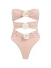 La Reveche Vesna Floral Applique One-piece Swimsuit