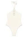 La Reveche White Flower-detailing Swimsuit In Pink