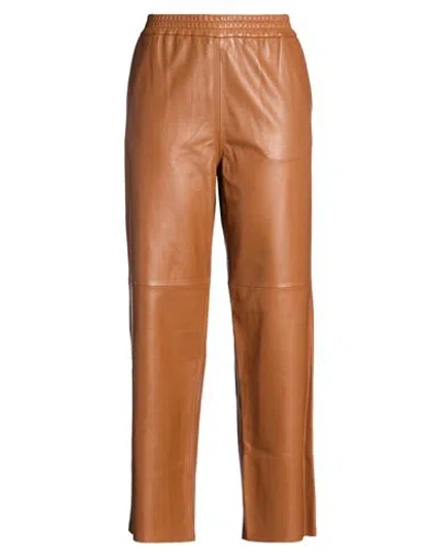 La Reveuse La Rêveuse Woman Pants Tan Size 10 Leather In Brown